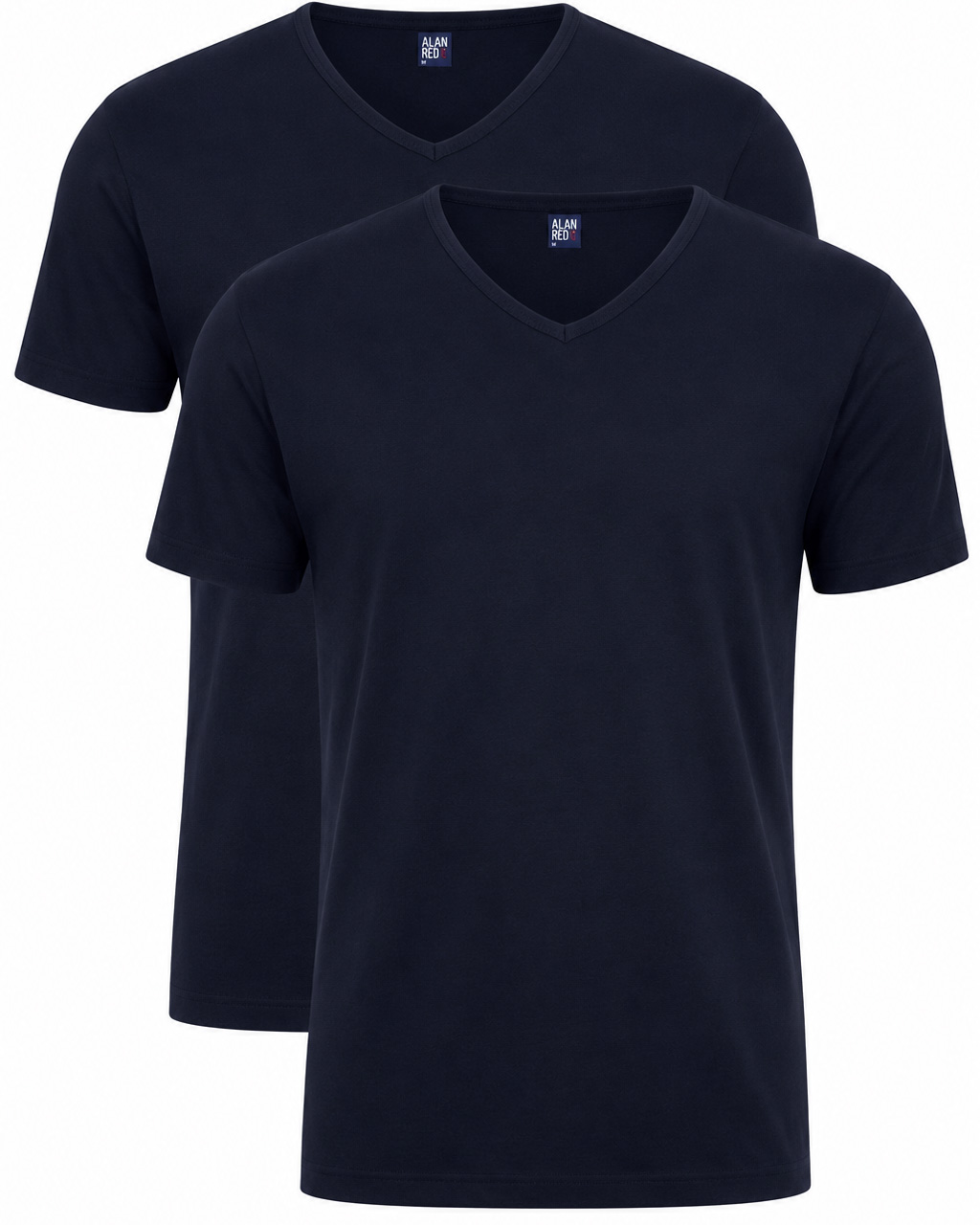Alan Red T-shirts Vermont V-hals 2-pack blauw
